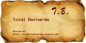Toldi Bernarda névjegykártya